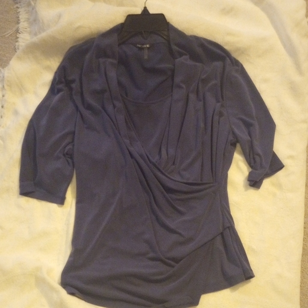 Nic+Zoe Blue Blouse